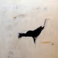 "Fragmente" Acrylfarbe, Bleistift und Farbstift auf Span (120x120), ©2011