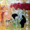 "Ich grüße mein Ueber-Ich" Acrylfarbe und Tusche auf Papier, (50x70), ©2005