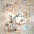 Acrylfarbe, Tusche, Sand auf Spanplatte (120x100)
